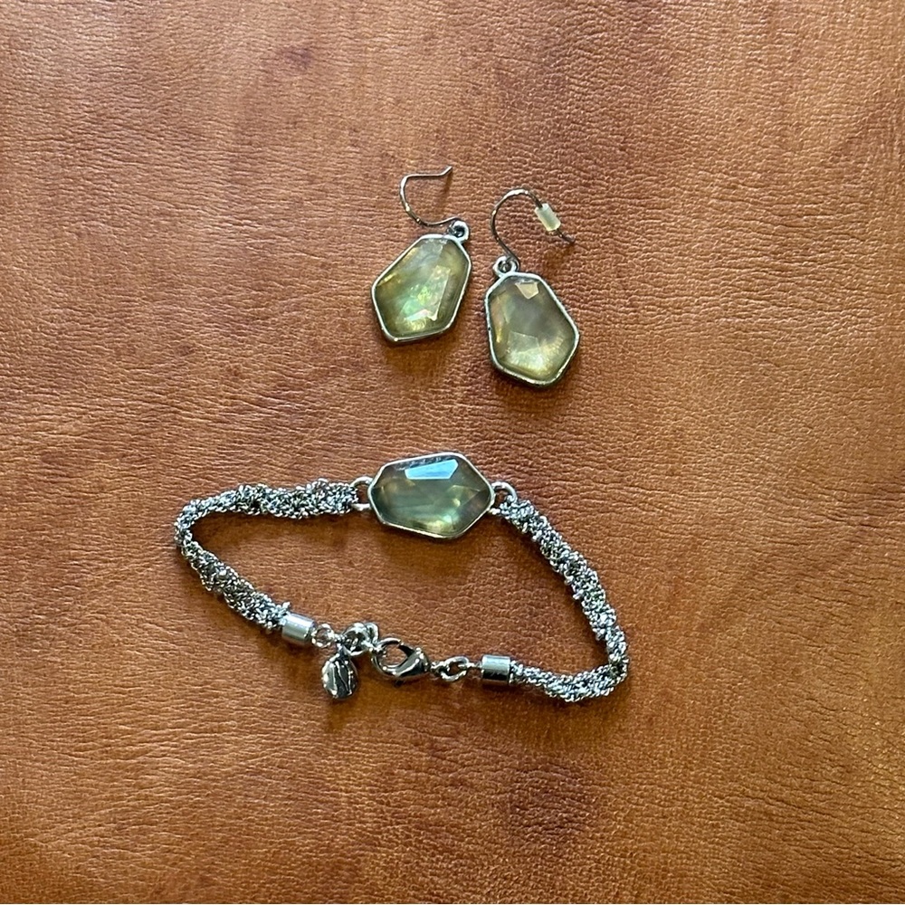 Silver Bracelet & Earring Set